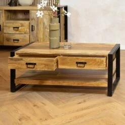 Britt Salontafel 4 lades Mangohout 115cm