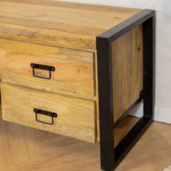 Britt Tv meubel 2 deuren 2 lades Mangohout 150cm