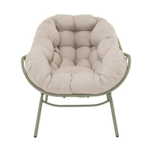 Cozy Relaxstoel aluminium beige