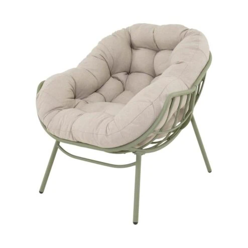 Cozy Relaxstoel aluminium beige
