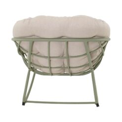 Cozy Schommelstoel aluminium beige