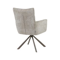 Dubai Eetkamerstoel Naturel met Bronze poot