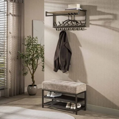 Fenna Schoenenbank Bruin|Zand 86cm