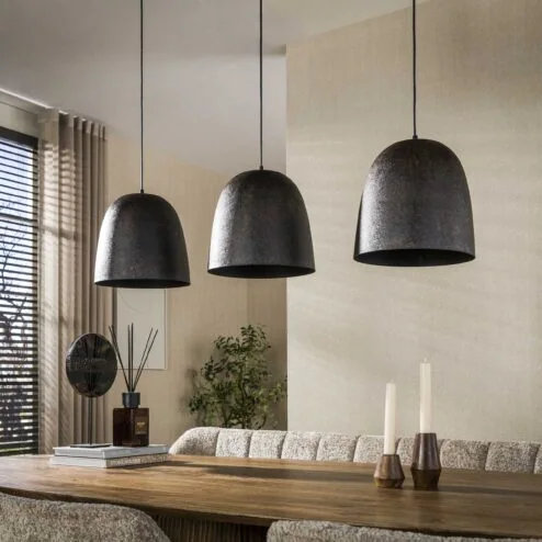 Flint 3-lichts Hanglamp Bruin