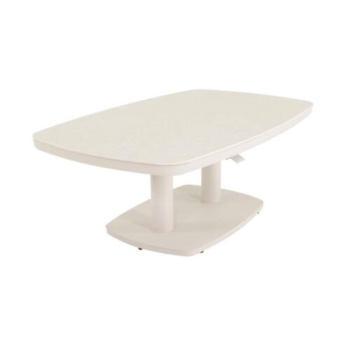 Geneva Loungetafel verstelbaar Deens ovaal beige 135cm