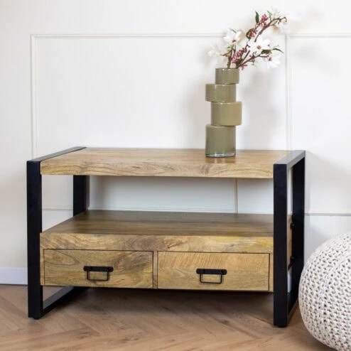 Britt tv meubel industrieel mangohout 100cm