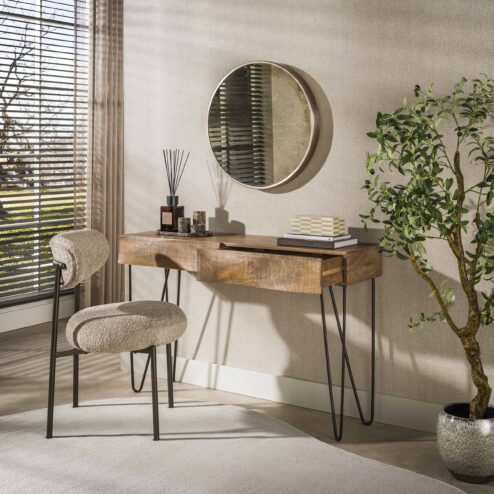 Jasmina Sidetable 2 lades Mangohout 120cm