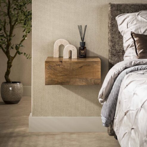 Jasmina Zwevend Nachtkastje 1 lade Mangohout 40cm