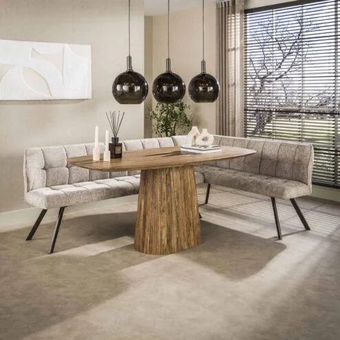 Kelly Hoekbank Rechts Hoven Zand-bruin 230cm