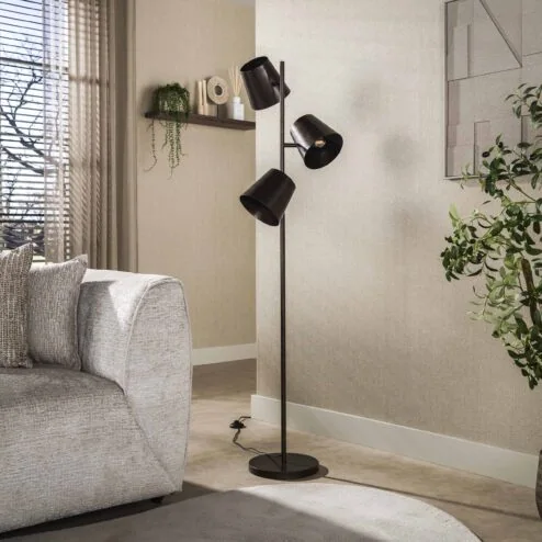 Kenan 3-lichts Vloerlamp Bruin