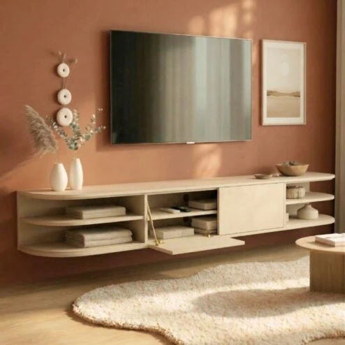 Luca zwevend Tv meubel Zand 220 cm