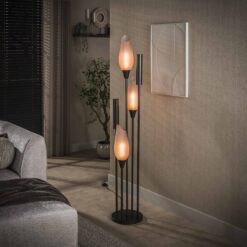 Lucario 5-lichts Vloerlamp bruin-frosted