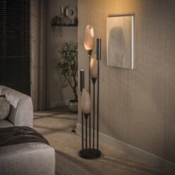 Lucario 5-lichts Vloerlamp bruin-frosted