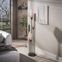 Lucario 5-lichts Vloerlamp bruin-frosted