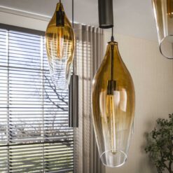 Lucario 7-lichts Hanglamp bruin-shaded