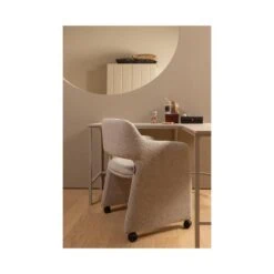 Lyric Eetkamerstoel Met Wielen Greige