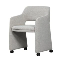 Lyric Eetkamerstoel Met Wielen Greige