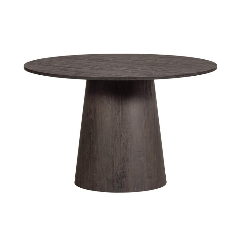 Maan Eettafel Rond MDF Donkerbruin 120cm