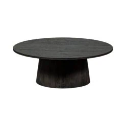 Maan Salontafel rond MDF Donkerbruin 100cm