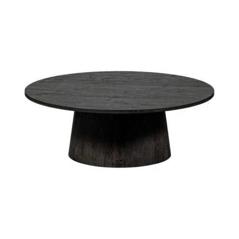 Maan Salontafel rond MDF Donkerbruin 100cm