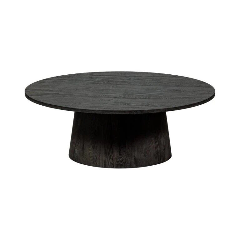 Maan Salontafel rond MDF Donkerbruin 100cm