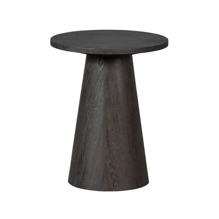 Maan Salontafel rond MDF Donkerbruin 40cm