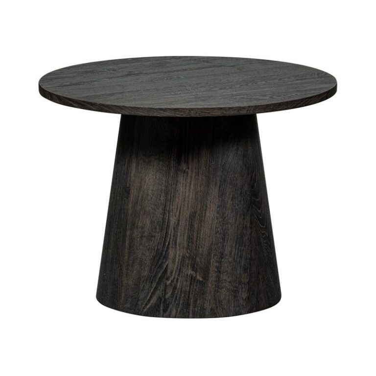 Maan Salontafel rond MDF Donkerbruin 60cm