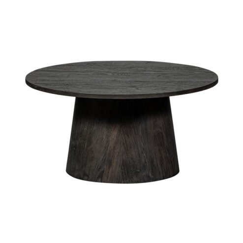 Maan Salontafel rond MDF Donkerbruin 80cm