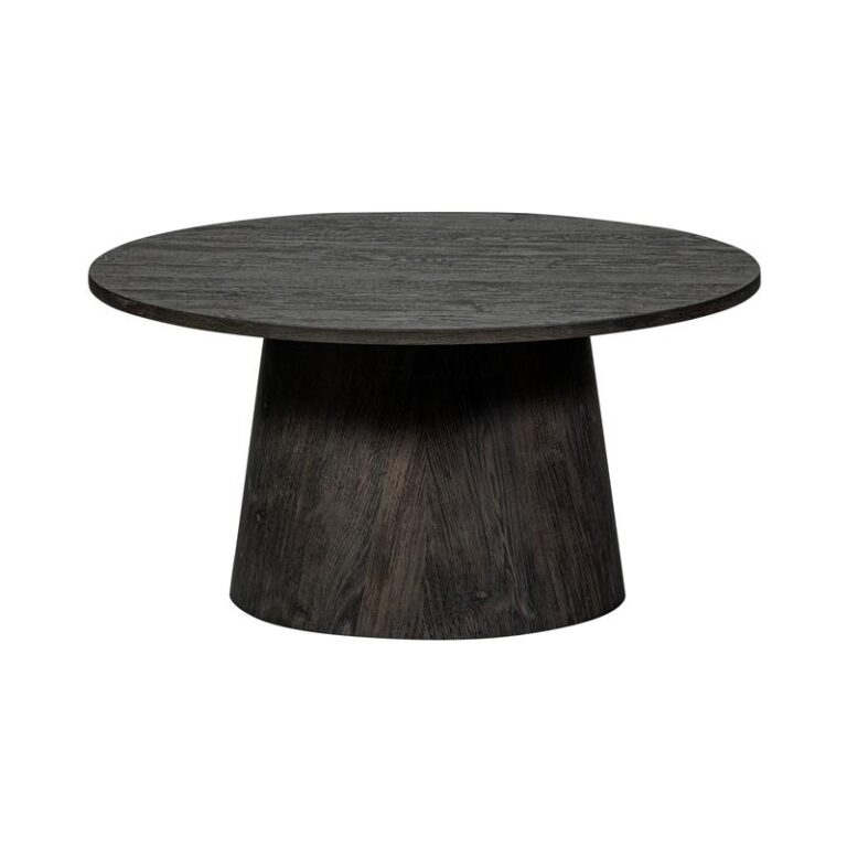 Maan Salontafel rond MDF Donkerbruin 80cm