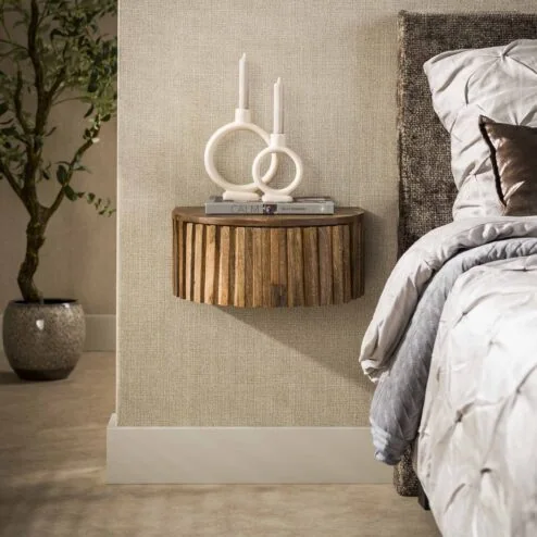 Malibu Nachtkastje Zwevend Mangohout 40cm