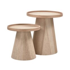 Maud Bijzettafel Conisch rond MDF Naturel 39cm