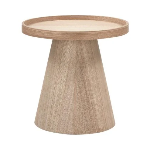 Maud Bijzettafel Conisch rond MDF Naturel 39cm