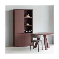 Merel Opbergkast Dennenhout Bordeauxrood 100cm