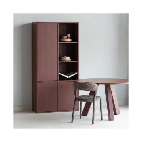 Merel Opbergkast Dennenhout Bordeauxrood 100cm