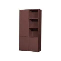 Merel Opbergkast Dennenhout Bordeauxrood 100cm