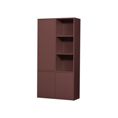 Merel Opbergkast Dennenhout Bordeauxrood 100cm