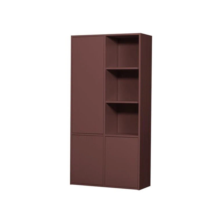 Merel Opbergkast Dennenhout Bordeauxrood 100cm