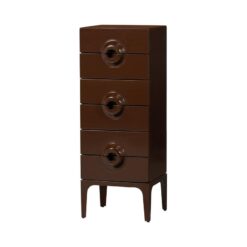 Merge Ladekast 6 Lades Eucalyptushout Bruin/Rood 44cm