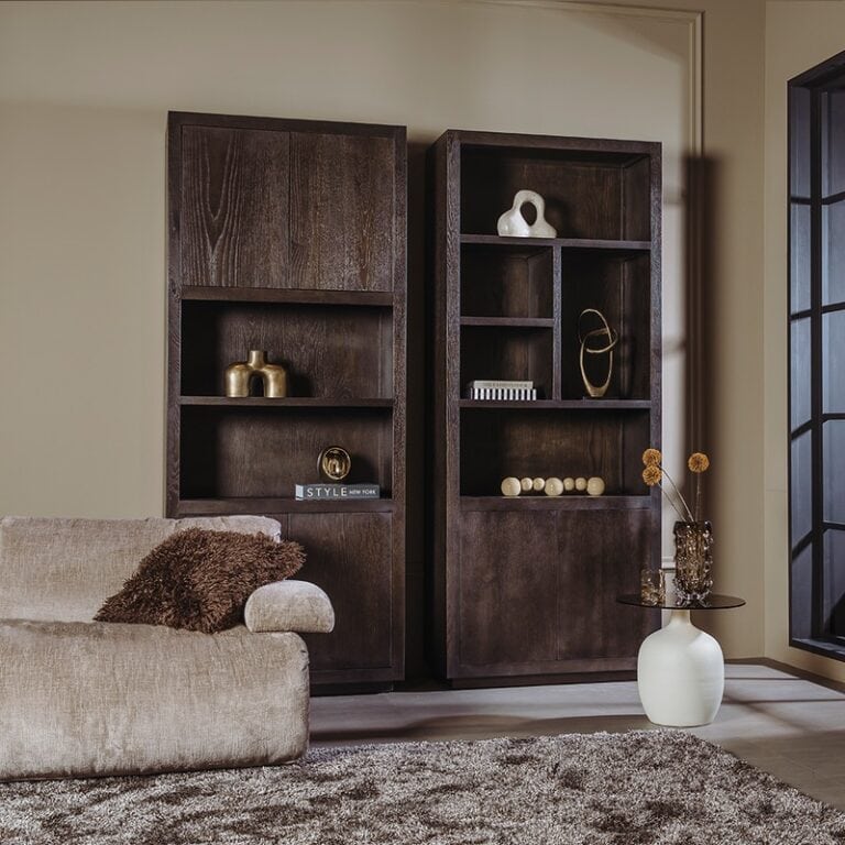 Mincio Vakkenkast bruin eikenfineer 90cm