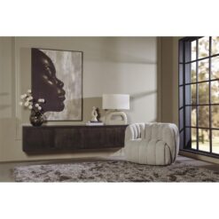 Mincio zwevend Tv meubel bruin eikenfineer 220cm