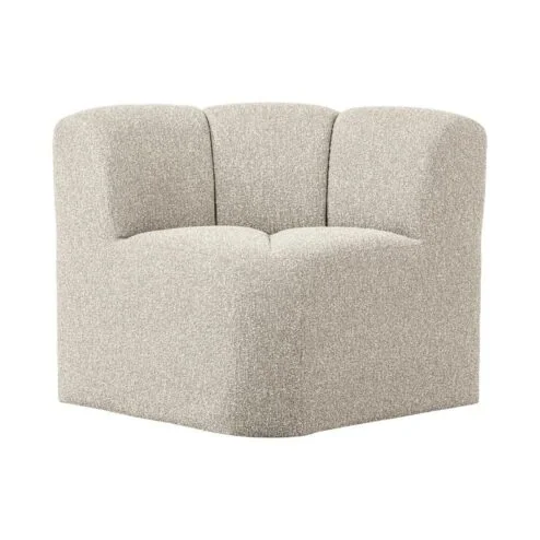 Mojo Eetkamerbank Hoek Met Rugleuning Bouclé Beige Melange