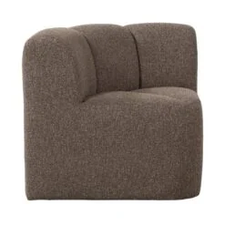 Mojo Eetkamerbank Hoek Met Rugleuning Bouclé Bruin Melange