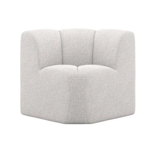 Mojo Eetkamerbank Hoek Met Rugleuning Bouclé Ecru Melange