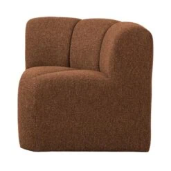 Mojo Eetkamerbank Hoek Met Rugleuning Bouclé Roestbruin Melange
