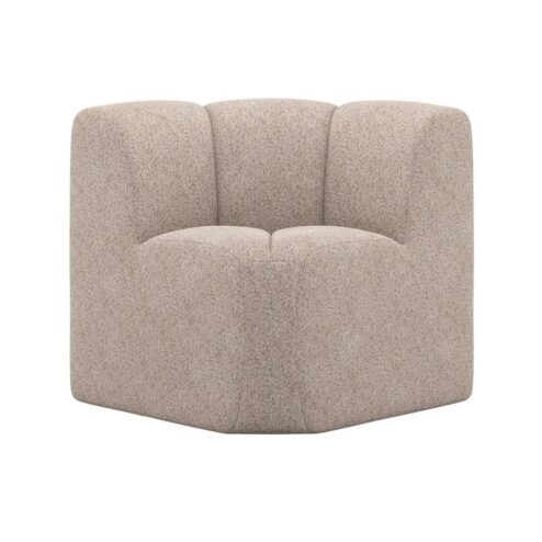 Mojo Eetkamerbank Hoek Met Rugleuning Wollig Donkerzand