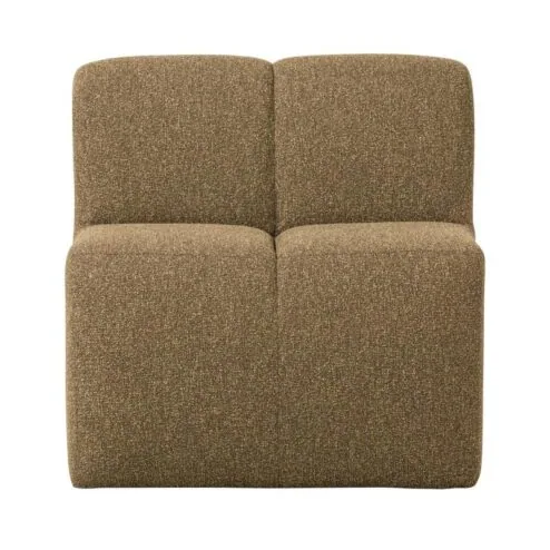 Mojo Eetkamerbank Met Rugleuning Bouclé Geel/Bruin Melange 84cm