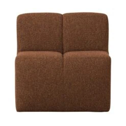 Mojo Eetkamerbank Met Rugleuning Bouclé Roestbruin Melange 84cm