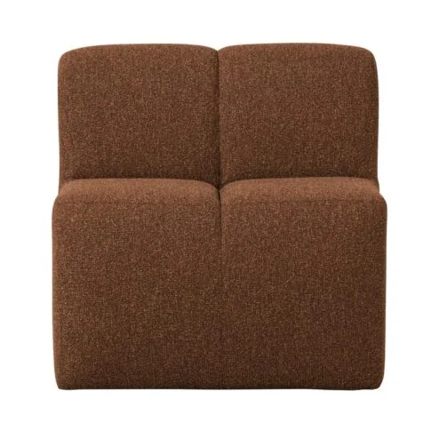 Mojo Eetkamerbank Met Rugleuning Bouclé Roestbruin Melange 84cm