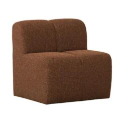 Mojo Eetkamerbank Met Rugleuning Bouclé Roestbruin Melange 84cm