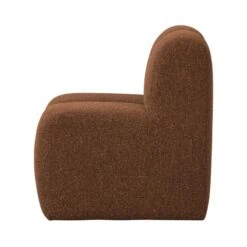 Mojo Eetkamerbank Met Rugleuning Bouclé Roestbruin Melange 84cm